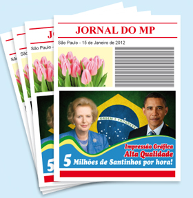 Jornais - Coloridos frente e verso